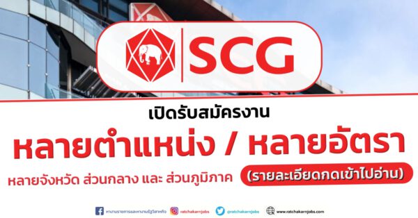ปูนซิเมนต์ไทย (SCG) เปิดรับสมัครพนักงาน หลายตำแหน่ง / หลายจังหวัด ปริญญาตรี ขึ้นไป หลายสาขา (รายละเอียดกดเข้าไปอ่าน)